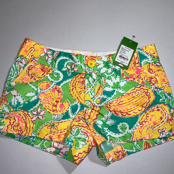 Lilly Pulitzer NWT 🦄 Walsh Shorts Pop Goes the Lemur Size 00 - Picture 4 of 12